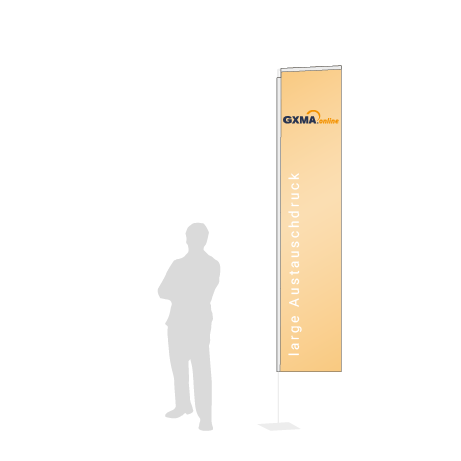 Beachflag Rechteck Austauschdruck | Large (400 cm) | einseitig bedruckt