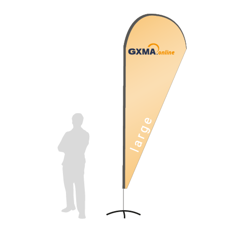 Beachflag Drop | Large (350 cm) | einseitig bedruckt