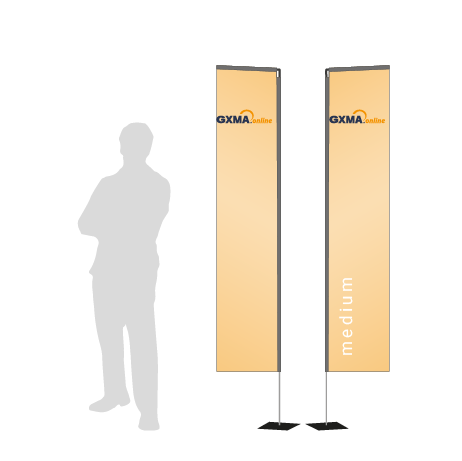Beachflag Rechteck | Medium (300 cm) | beidseitig bedruckt
