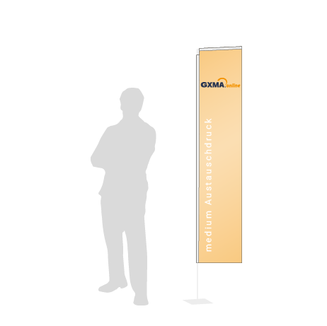 Beachflag Rechteck Austauschdruck | Medium (300 cm) | einseitig bedruckt